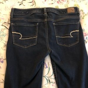 American eagle skinny jeans dark wash size 8